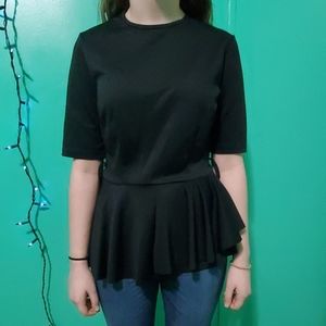 Black |Quarter Sleeve |Skirt Bottom Shirt |S |Coul